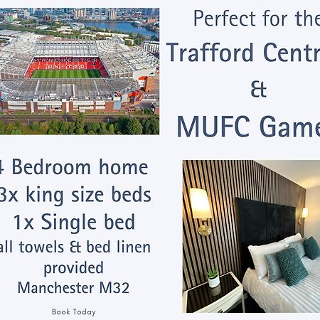 Waterside Mufc & Trafford Centre Townhouse 4 Bedroom Free Parking مانشستر المظهر الخارجي الصورة